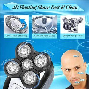 Head Shavers for Men, Waterproof Wet Dry Mens Electric Shaver Razors